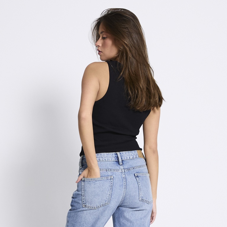 Ribbed tank top "Ilse" Black